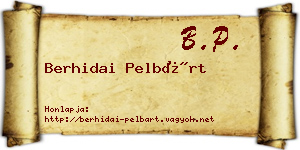 Berhidai Pelbárt névjegykártya